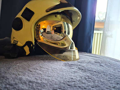 MSA Gallet Feuerwehrhelm F1E12 mit Visier für Feuerwehr, Deutschland 58-65cm
