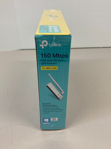 TP-Link TL-WN722N High Gain Wireless USB Adapter 150Mbps - New/Sealed - Picture 3 of 4