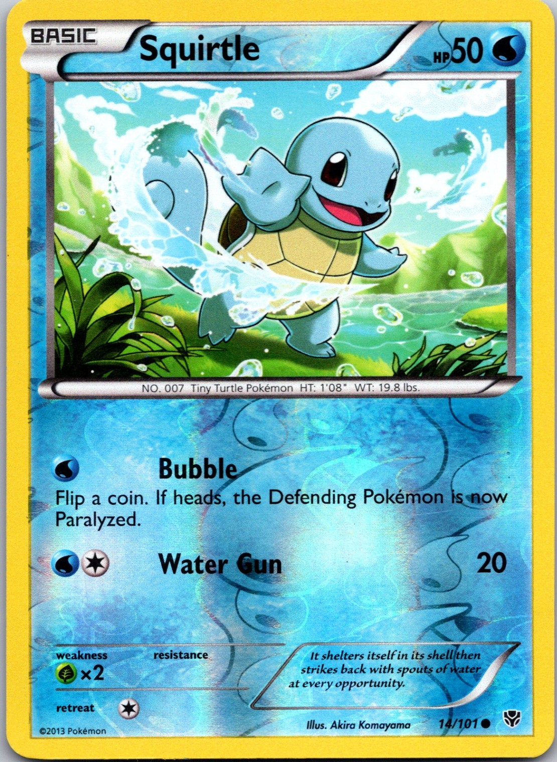 Squirtle Reverse Holo Common Plasma Blast 14/101 LP
