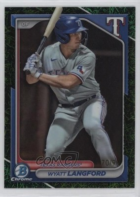 2024 Bowman Green Grass Refractor 70/99 Wyatt Langford #BCP-64 Rookie RC 0rz7