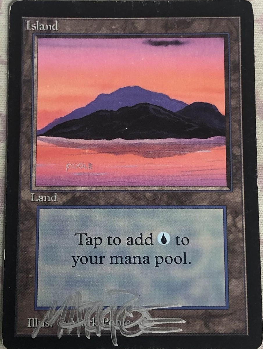 Island Mark Poole Beta HP Signed/Autographed MTG | eBay