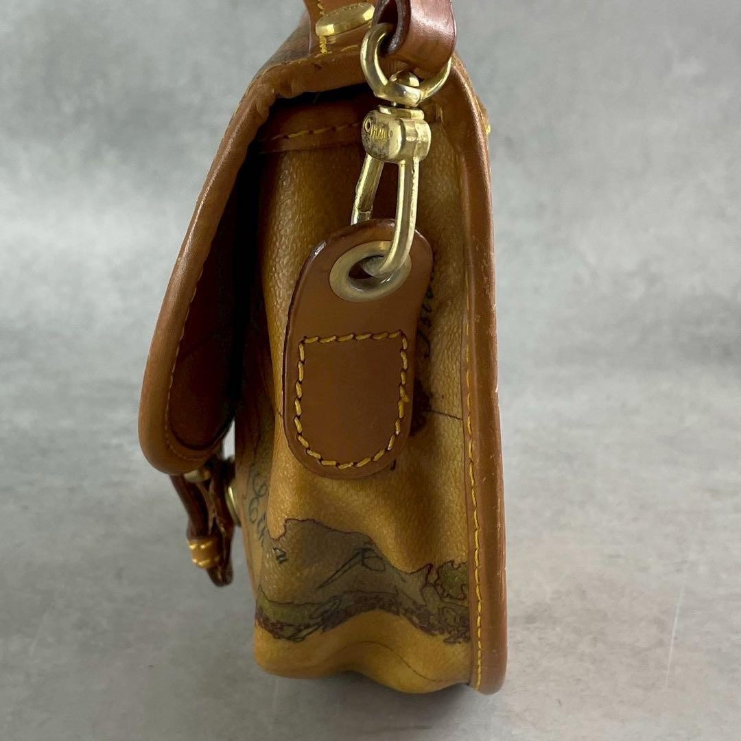 Prima Classe PVC Leather Map Pattern Shoulder Bag… - image 3