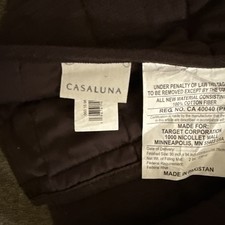 Casaluna Heavyweight Linen Blend Quilt Full queen Dark Fig -flaw