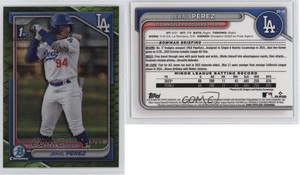 2024 Bowman Chrome Prospects Green Reptilian Refractor /99 Jeral Perez #BCP-158