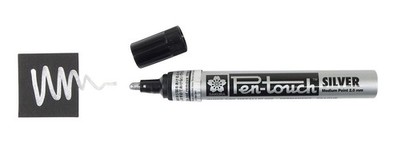 Sakura Pen-Touch Permanent Marker pen  SILVER- 2.0mm Medium Point