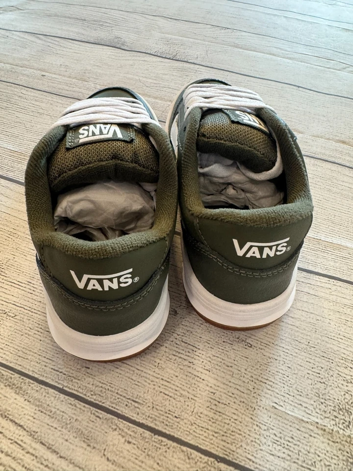Vans Tenis Niños 13 Nuevo Hylane Hoja de Uva Cuero Informal Zapatos de Todos los Días Foto 4 de 4