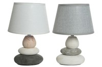 Tischlampe Keramik Mit Leinenschirm StüCkpreis H 32 Cm