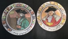 Royal Daulton Set of 2 Plates The Mayor and The Doctor Made In England 10.5 Vtg