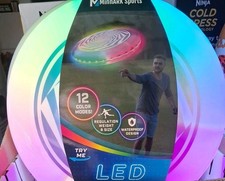 MinnARK Sports LED Flying Disc Frisbee 12 Color Mode USB Rechargeable Waterproof