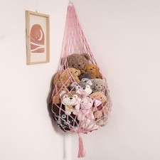 Stuffed Animal Net or Hammock Wall Hanging Net for Stuffed Animal-Light Pink