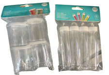 American Crafts We R Memory Keepers Snap Lid Jars 4   Large Vials 4 NEW