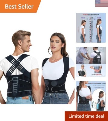 Ergonomic Back Brace Posture Corrector for Instant Pain Relief - Medium Size