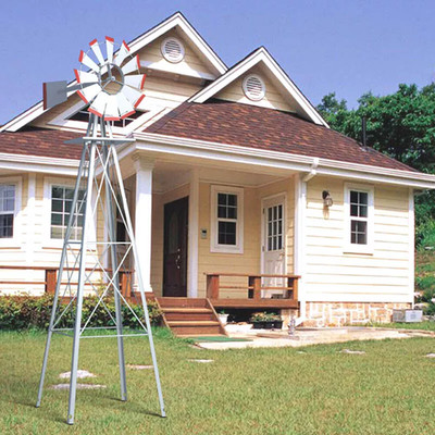 8Ft Windmill Ornamental Garden Weather Vane Weather Resistant Metal Wind Mill US