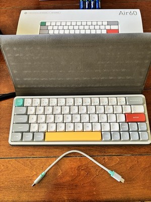Nuphy Air60 V2 Wireless Mechanical Moss Switches Tactile With Folio And Box