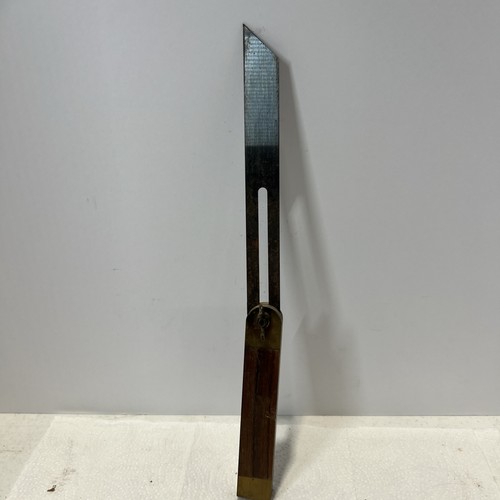 Vintage Rosewood & Brass Sliding Bevel Square 8” Decorative Brass, B4