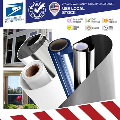 One-Way Mirror Window Film Privacy Tint Sun UV Reflective Heat Control for House