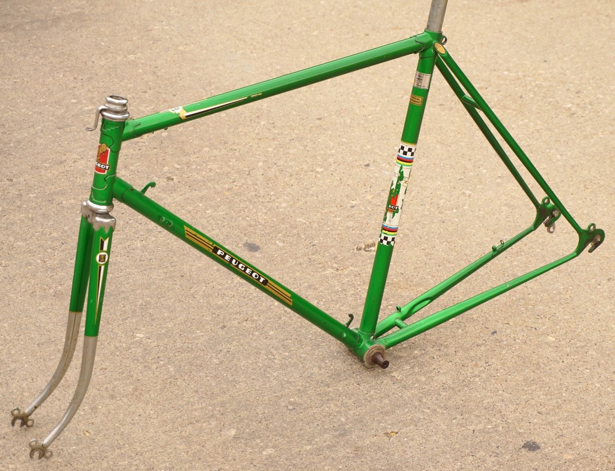 Peugeot UO8 Frameset Vintage Bike France 55cm Lugged Steel Frame
