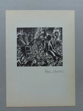 Frans Masereel, woodcut 1968