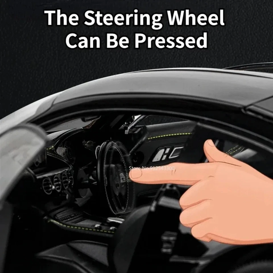 Литая модель автомобиля Mercedes-AMG GT-R 1:18 — роскошная спортивная коллекционная, детализированная - Изображение 2 из 4