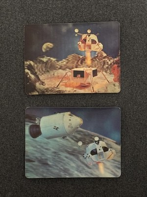 Vintage 3D lenticular Apollo postcard early 1970s