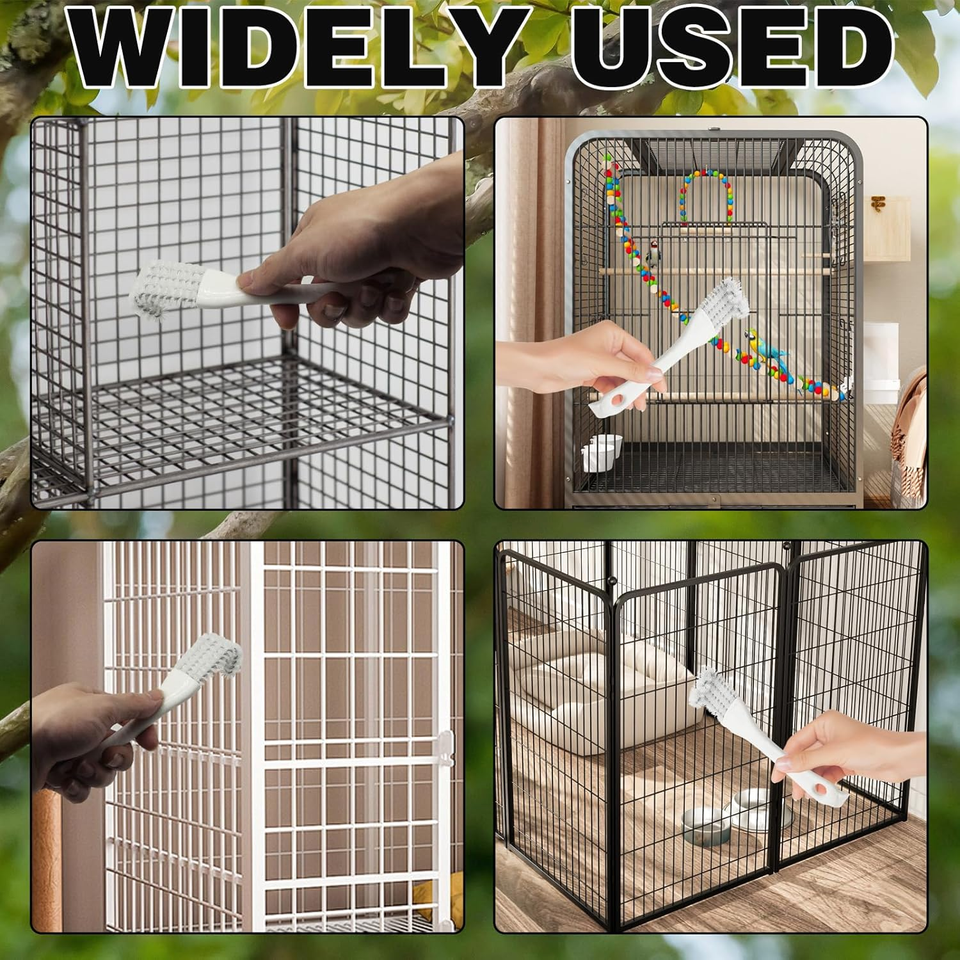 CYUXING Vogelkäfig Reiniger - 4-teiliges Set Mit Schaufel & Bürste Für Vogelkot