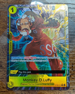 Monkey D Luffy ST29-012 Parallel Starter Deck Promo One Piece Card