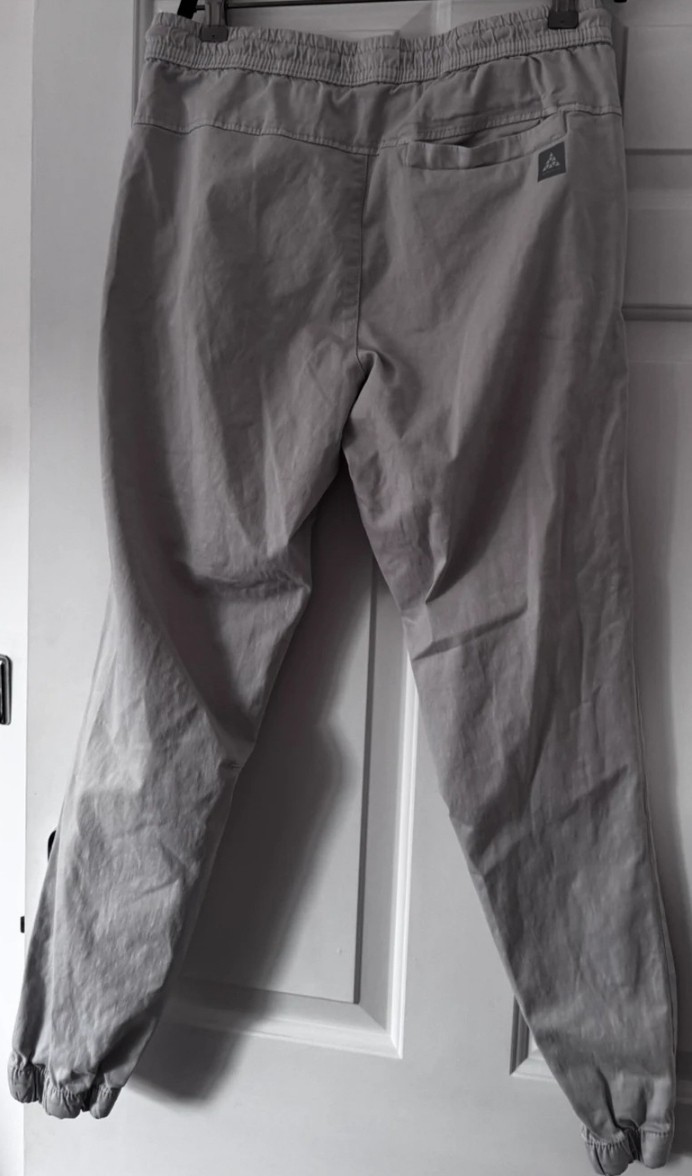 Zara Man Ecru Light Grey Smart Joggers Cargo Trousers Mens Medium Used Rare image 2