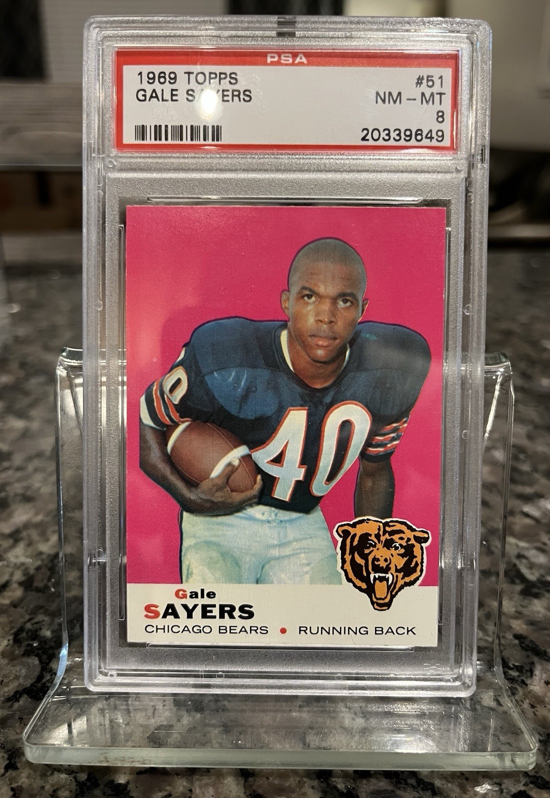 1969 Topps #51 Gale Sayers PSA 8 🐻 Legend Beauty Of A Card!