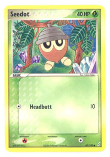 Seedot - 60/100 - Common NM, English Pokemon EX Crystal Guardians