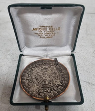 Grande medaglia rame 5CM con calendario Maya / Azteco con cofanetto