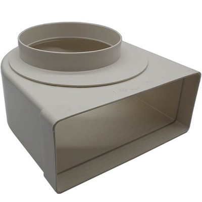 Megadukt 220 mm x 90 mm Flachkanalbogen Bogen mit Drehversatz 150 mm Zapfen