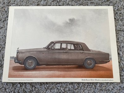 ROLLS-ROYCE SILVER SHADOW Standard Saloon RARE Claudio Bravo Art SPECIFICATION