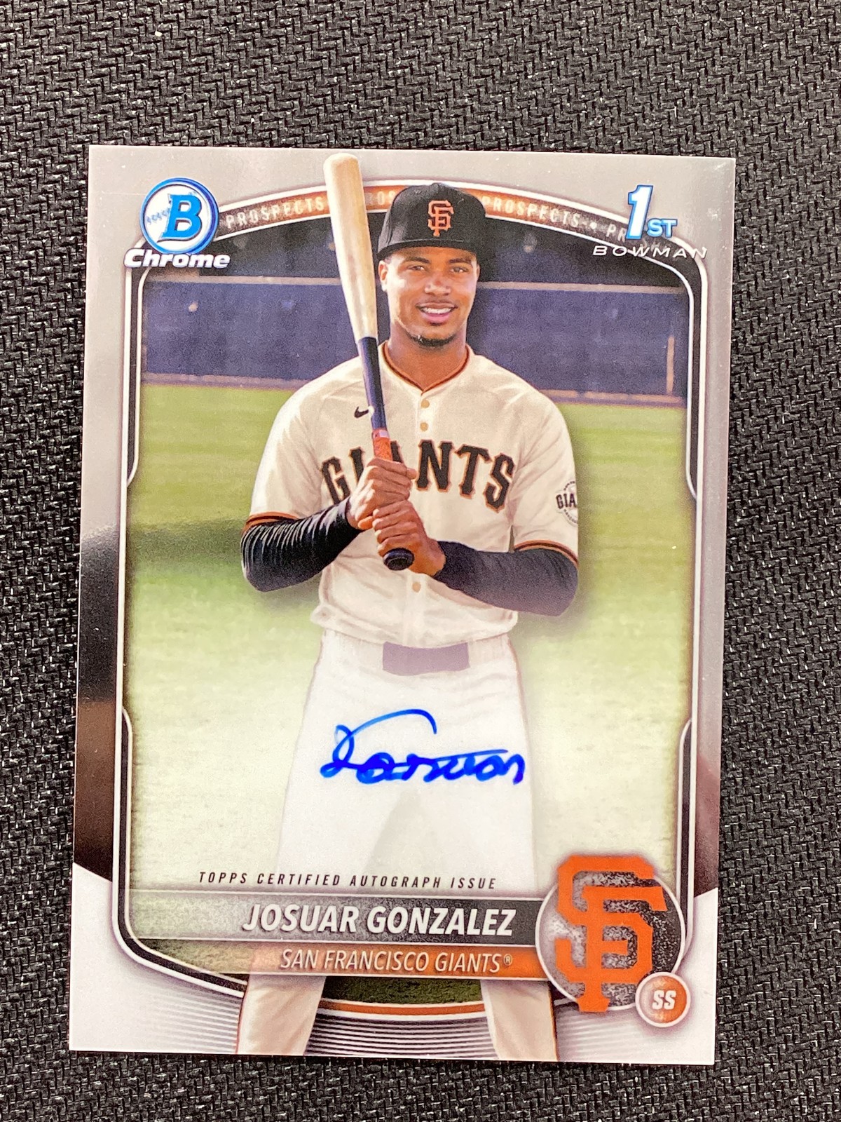 2025 Bowman Chrome #CPA-JD Josuar Gonzalez Prospect Autograph Giants