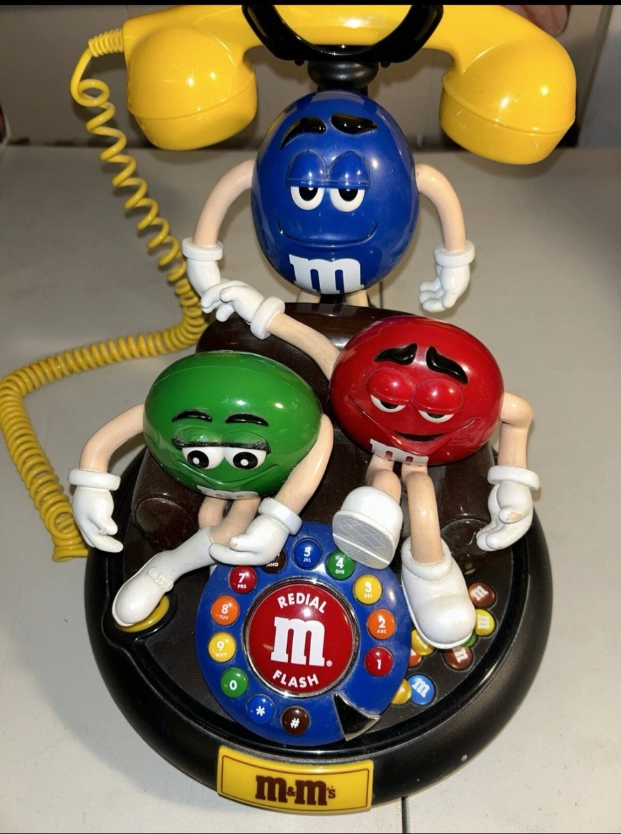 M&M's Animated Phone Working Landline Collectible MM Phone Vintage