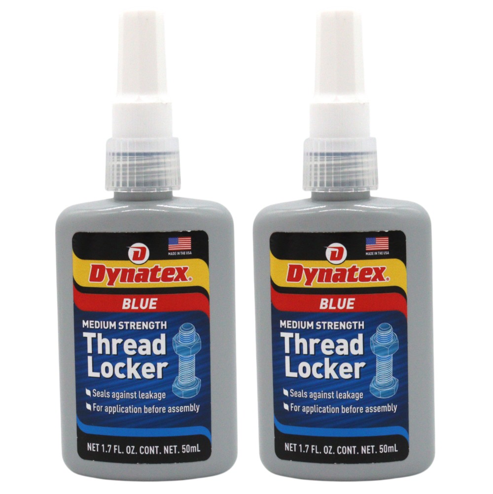 Dynatex Blue Medium Strength Threadlocker 1.69 oz Bottle (2-Pack)