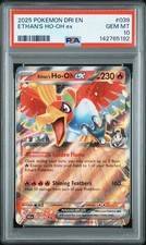 2025 POKEMON DRI EN-DESTINED RIVALS 039 ETHAN'S HO-OH EX PSA 10