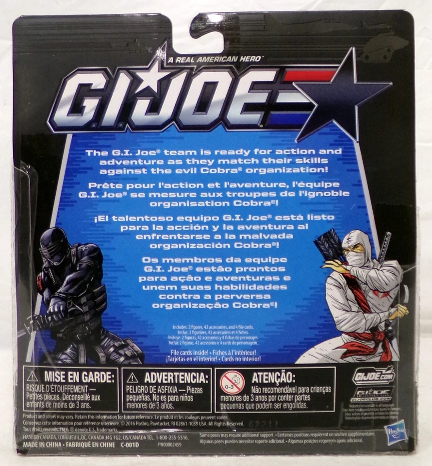 G.I. 2016 Joe 50 Aniversario Snake Eyes vs Storm Shadow Figura 4" Paquete de 2 Nuevo Foto 3 de 4