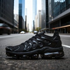 New Nike Air Vapormax TN Plus Men's Triple Black comfortable shoes-US 7-13-