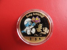 * Die Schl&uuml;mpfe * Baby Schlumpf  * Medaille PP * PEYO 2020 * ca.40mm (Schup)