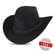 Genuine Calf Suede Cowboy Hat Leather Hats Western Men and Women Hat