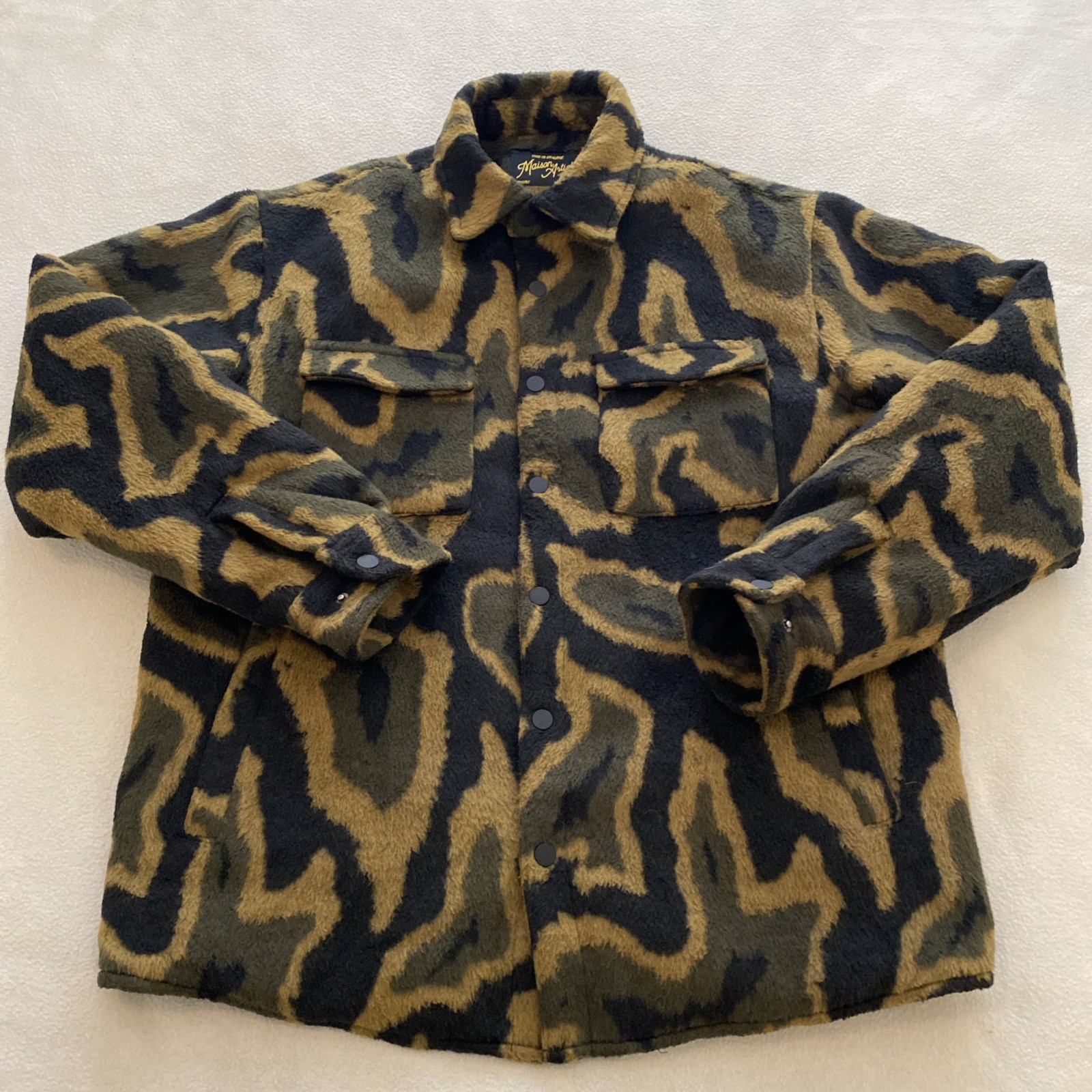 Maison Article Lined Jacket Mens Large Green Quil… - image 2