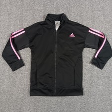 Adidas Jacket Girls 6X Full Zip Track Athletic Three Stripes AG3126