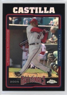 2005 Topps Chrome Update & Highlights Black Refractor 87/250 Vinny Castilla 10j2