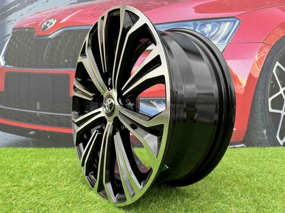 4X 17 Inch 5X114.3 Toyota Corolla Style Noir Poli Roues : Pour Lexus - Photo 3/4