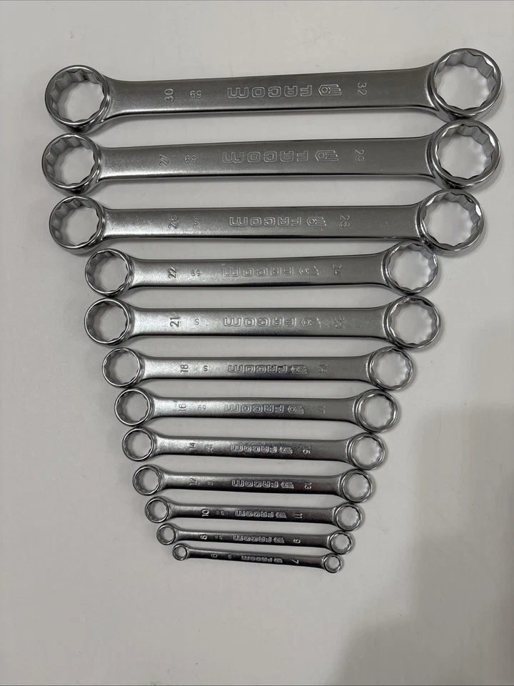 Juego de llaves de extremo de anillo recto Facom Metric 12 piezas 12 piezas Foto 2 de 3