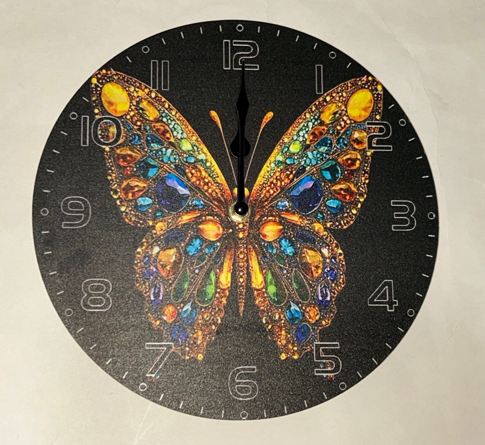 Colorful Wooden Butterfly Wall Clock