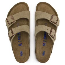 Birkenstock Arizona Taupe/Black /Mocha /Mink Soft Footbed Suede Leather Sandals