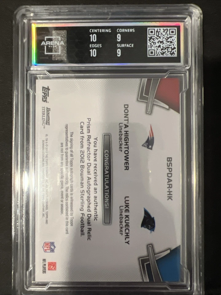 2012 Bowman Sterling Luke Kuechly/Hightower Dual Rookie Patch Auto Prism /110 - Image 2 of 3