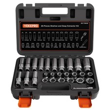 28Pcs Deep Bolt Extractor Set, Spark Plug Extractor Socket Set, with 3/8" Dri...