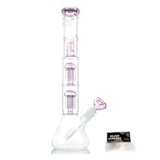 16inch Perc Glass Bong Heavy Percolate Bongs Smoking Hookah Water Pipe 14mm Bowl